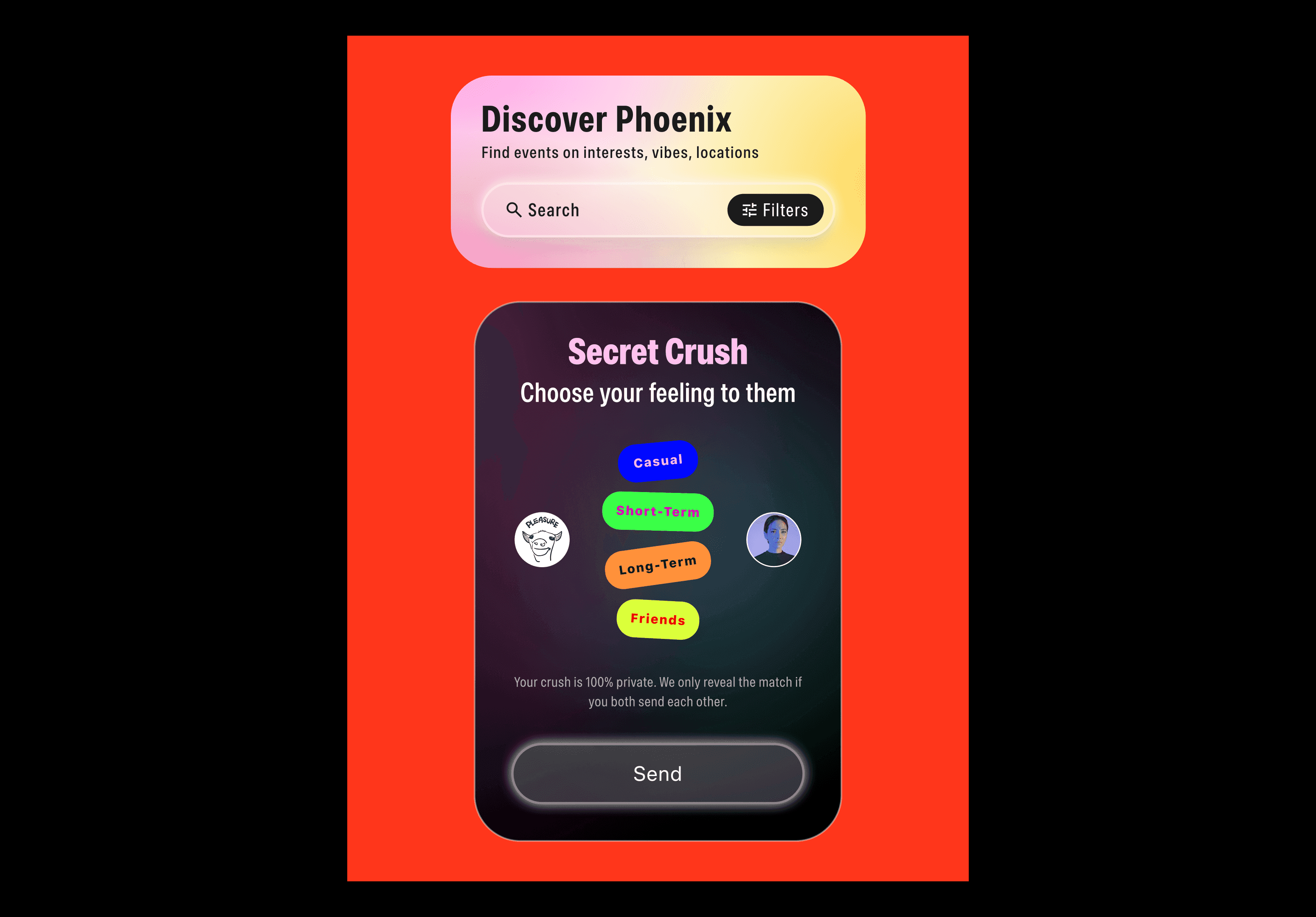 Not That Shy app screens